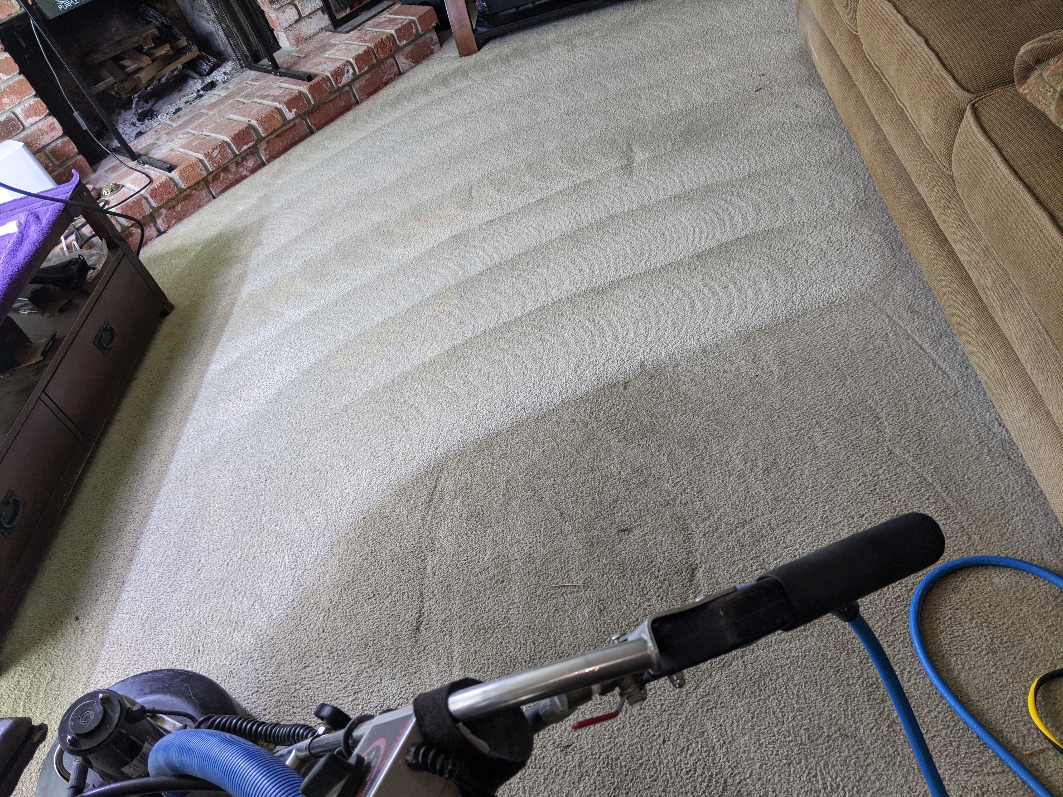 Rotovac restorative carpet cleaning result in Concord CA